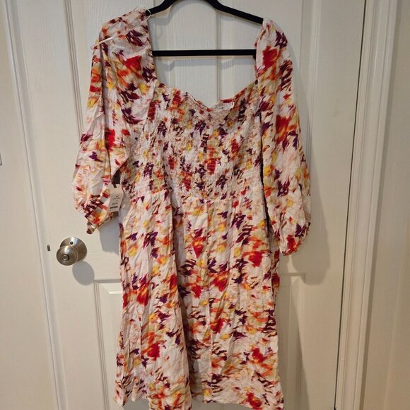 NWT Terra & Sky Floral Smocked Dress 3X - Picture 5 of 5